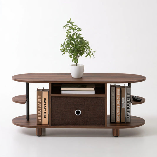 Moderner Couchtisch, aus Holz, Farbe: dunkelbraun