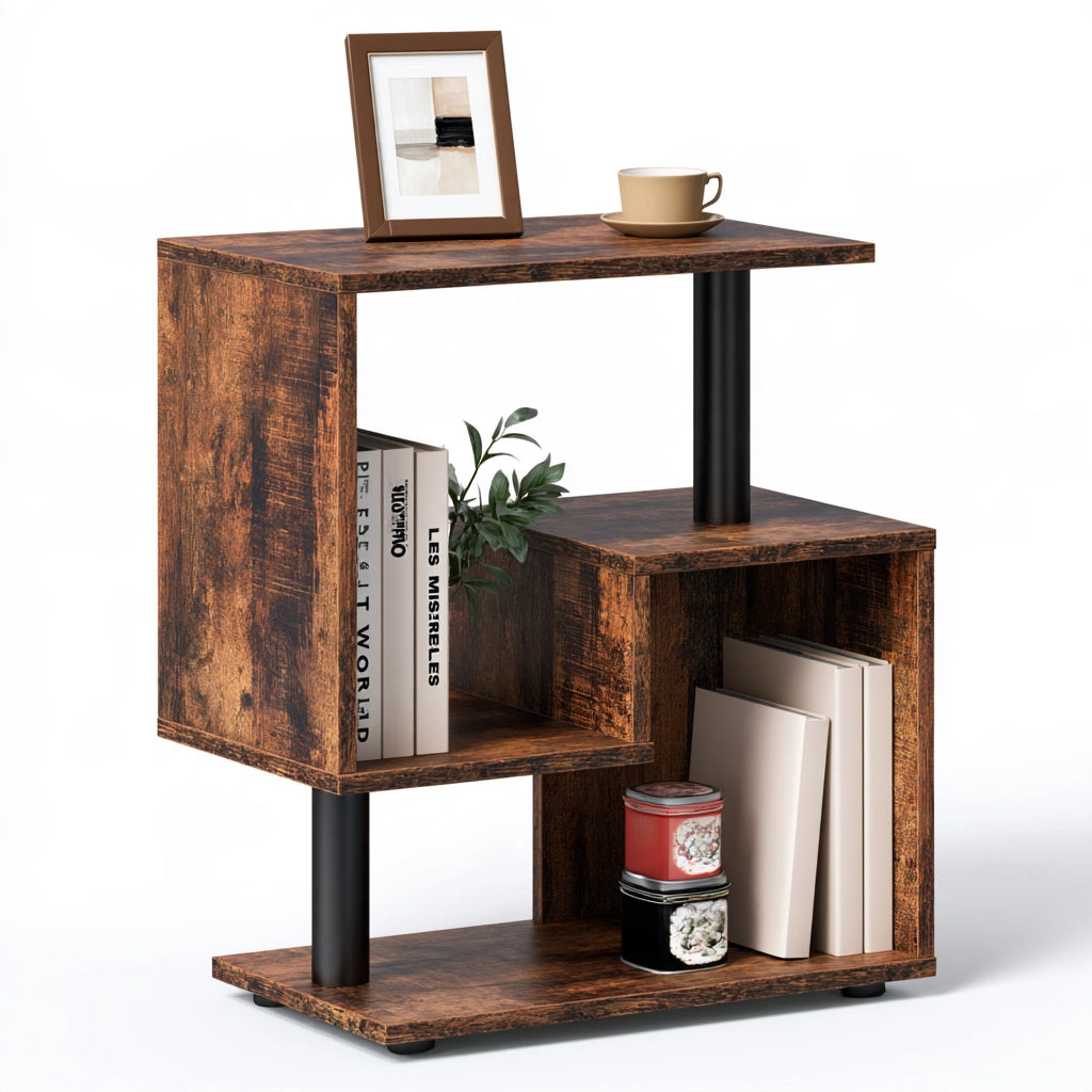 Moderner Beistelltisch, aus Holz, Farbe: hellbraun